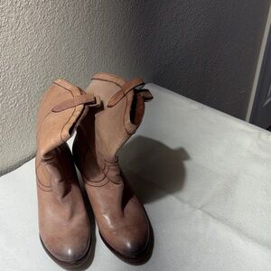 Sam Edelman Tan Brown Leather Ankle Boots